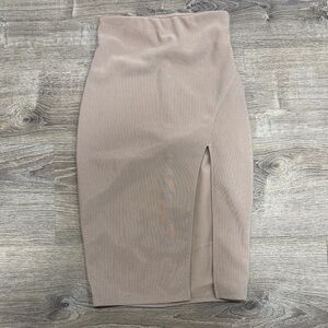 JLUXlabel Elegant Beige Pencil Skirt
